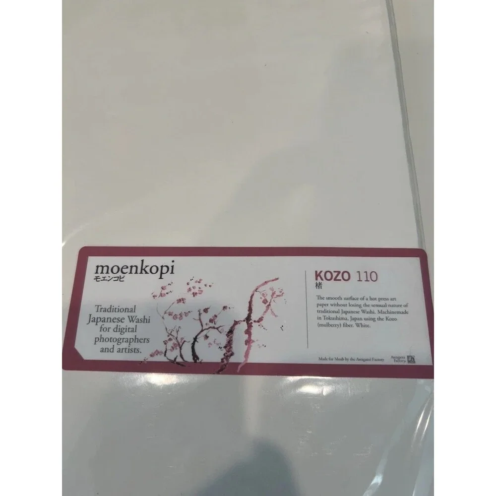 Awagami Factory A3+ Moenkopi Kozo 110 Paper White 13x19 in 10 Sheets 110gsm